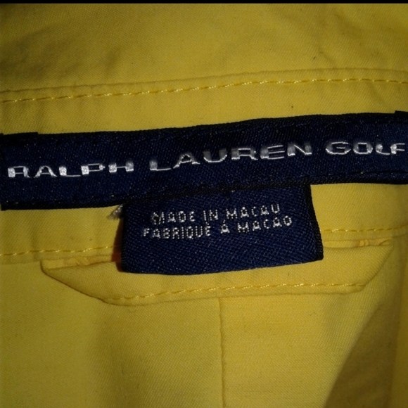Polo Ralph Lauren Golf Jacket Full Zip Yellow sz M jumper windbreaker - Picture 2 of 6